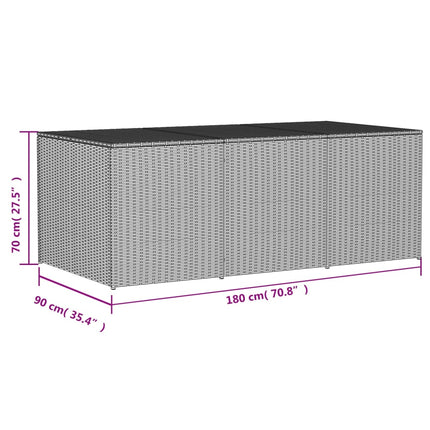 Contenitore da Giardino Beige Misto 984L in Polyrattan