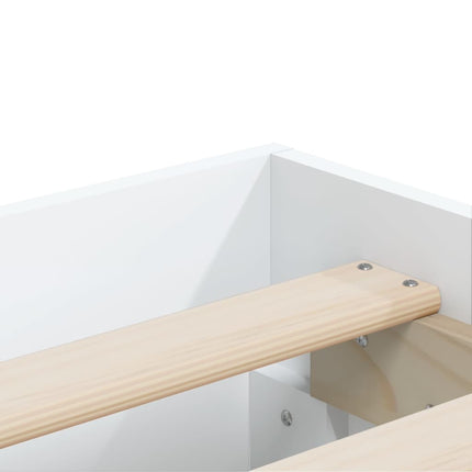 Giroletto con Cassetti Bianco 180x200 cm in Legno Multistrato