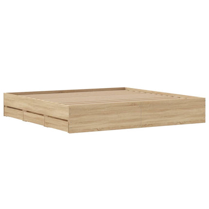 Giroletto Cassetti Rovere Sonoma 180x200 cm Legno Multistrato