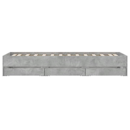 Giroletto Cassetti Grigio Cemento 100x200 cm Legno Multistrato