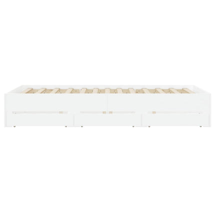 Giroletto con Cassetti Bianco 120x190 cm in Legno Multistrato