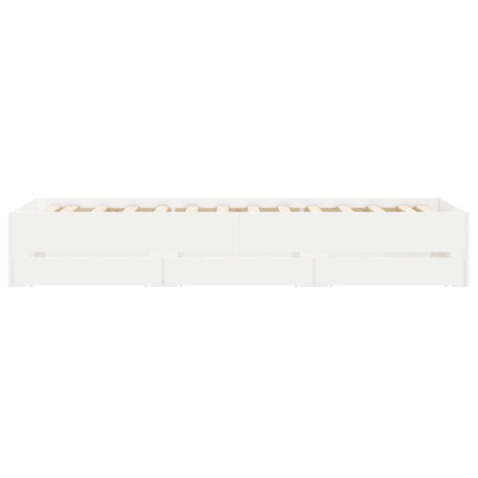 Giroletto con Cassetti Bianco 75x190 cm in Legno Multistrato