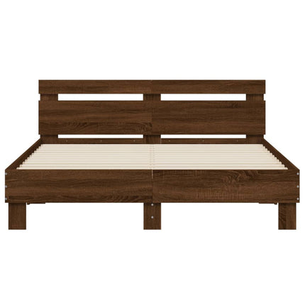 Giroletto Testiera Rovere Marrone 140x190 cm Legno Multistrato