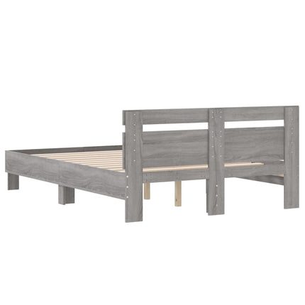 Giroletto Testiera Grigio Sonoma 135x190 cm Legno Multistrato