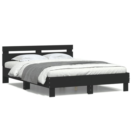 Giroletto con LED senza Materasso Nero 150x200 cm