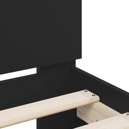 Giroletto con LED senza Materasso Nero 150x200 cm