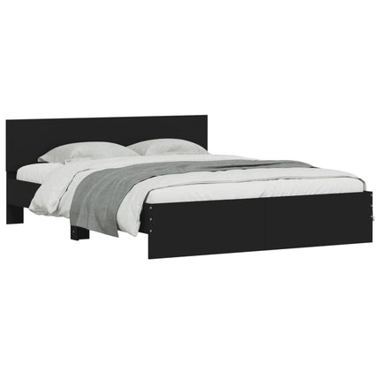 Giroletto con LED senza Materasso Nero 150x200 cm