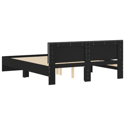 Giroletto con LED senza Materasso Nero 150x200 cm