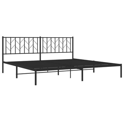 Giroletto con Testiera in Metallo Nero 200x200 cm