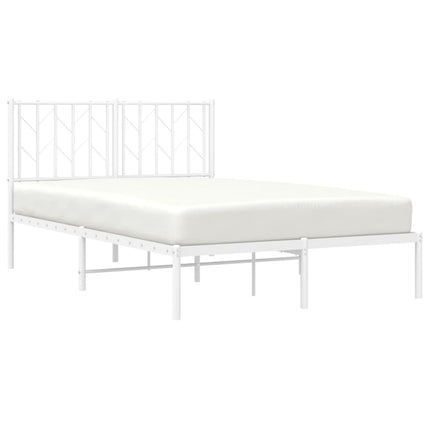Giroletto con Testiera in Metallo Bianco 120x200 cm
