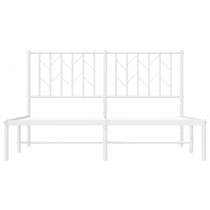 Giroletto con Testiera Metallo Bianco 135x190 cm