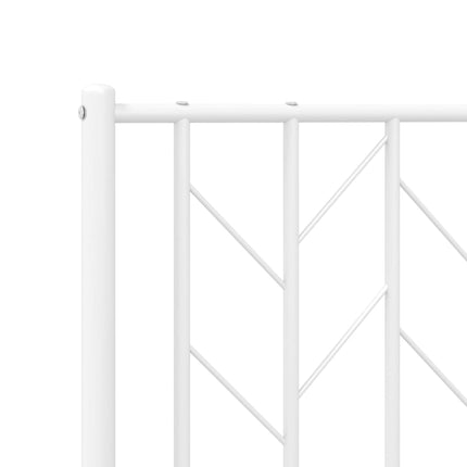 Giroletto con Testiera Metallo Bianco 135x190 cm