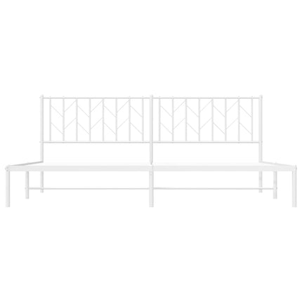 Giroletto con Testiera Metallo Bianco 200x200 cm