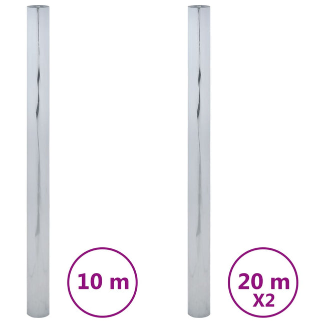 Pellicole Solari Statiche 3pz Effetto Riflettente Argento PVC