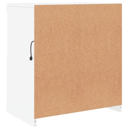 Credenza con Luci LED Bianca 60x37x67 cm