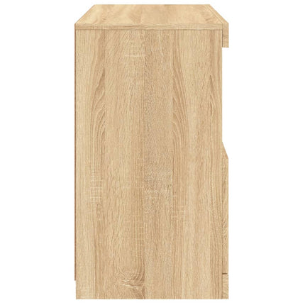 Credenza con Luci LED Rovere Sonoma 60x37x67 cm