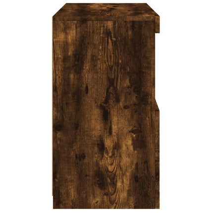Credenza con Luci LED Rovere Fumo 60x37x67 cm
