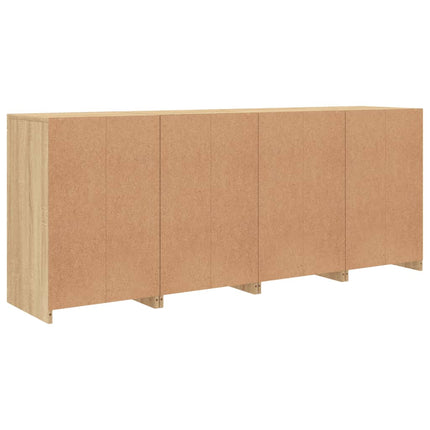 Credenza con Luci LED Rovere Sonoma 164x37x67 cm