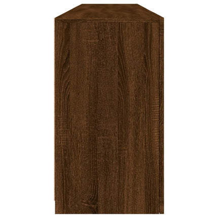 Credenza con Luci LED Rovere Marrone 164x37x67 cm