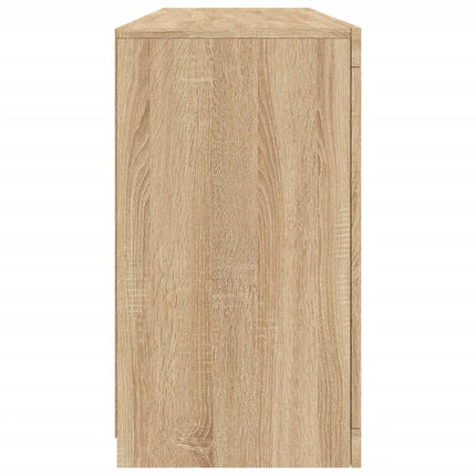 Credenza con Luci LED Rovere Sonoma 163x37x67 cm