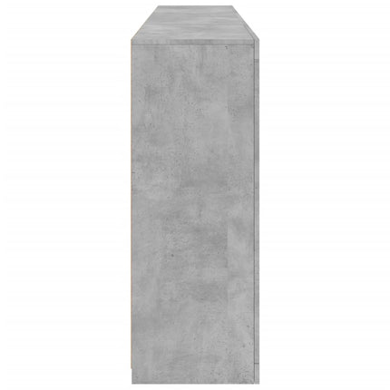 Credenza con Luci LED Grigio Cemento 202x37x100 cm