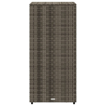 Armadietto Portaoggetti Giardino Grigio 50x55x115cm Polyrattan