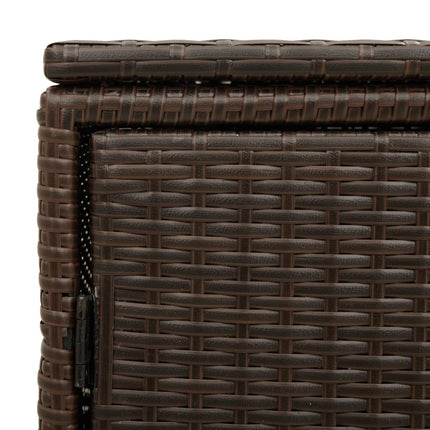 Armadietto Portaoggetti Giardino Marrone 110x55x60,5 Polyrattan