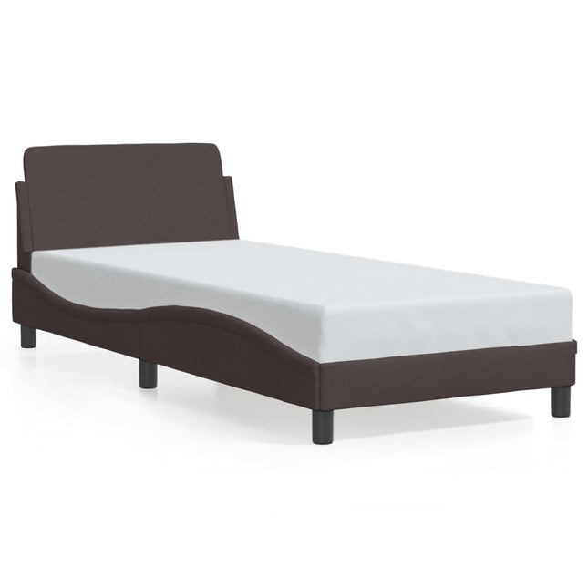 Giroletto senza Materasso Marrone Scuro 90x190 cm Tessuto