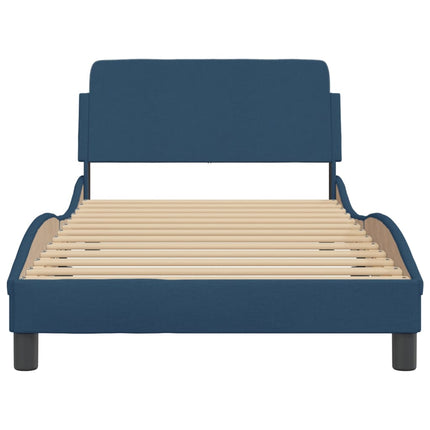Giroletto con Testiera senza Materasso Blu 100x200 cm Tessuto