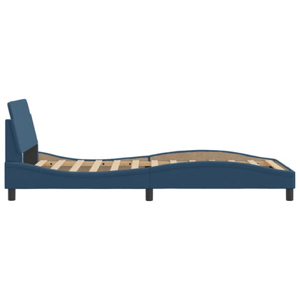 Giroletto con Testiera senza Materasso Blu 100x200 cm Tessuto