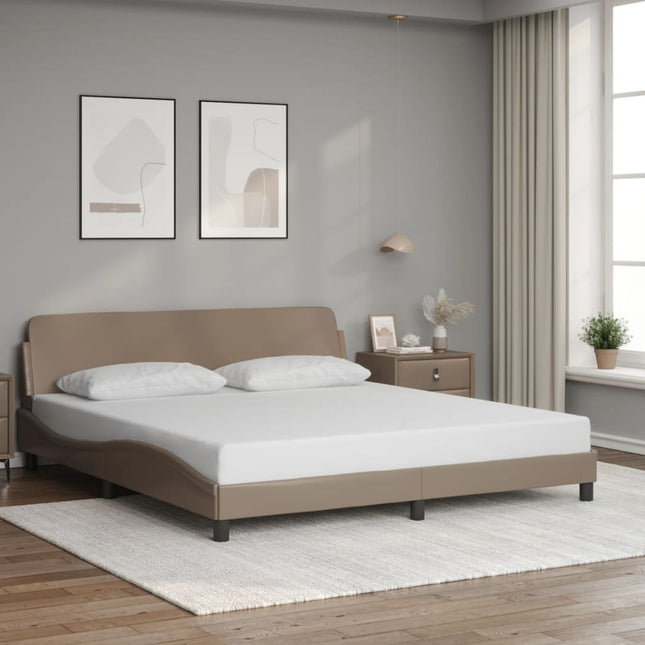 Giroletto con Testiera Cappuccino 180x200 cm in Similpelle