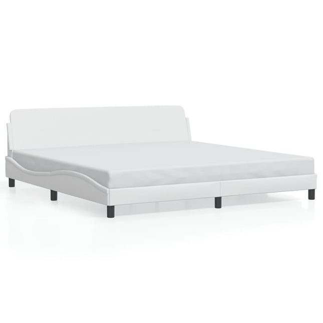 Giroletto con Testiera Bianco 200x200 cm in Similpelle