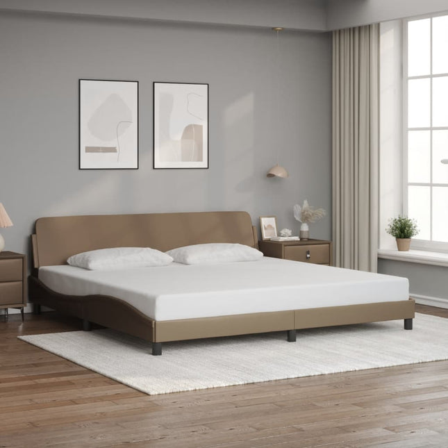 Giroletto con Testiera Cappuccino 200x200 cm in Similpelle