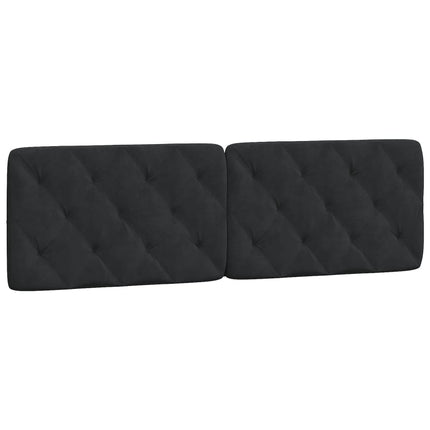 Cuscino Testiera Nero 160 cm in Velluto