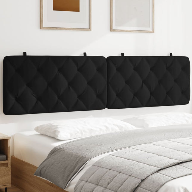 Cuscino Testiera Nero 200 cm in Velluto
