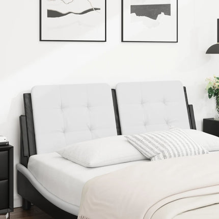 Cuscino Testiera Nero e Bianco 120 cm in Similpelle