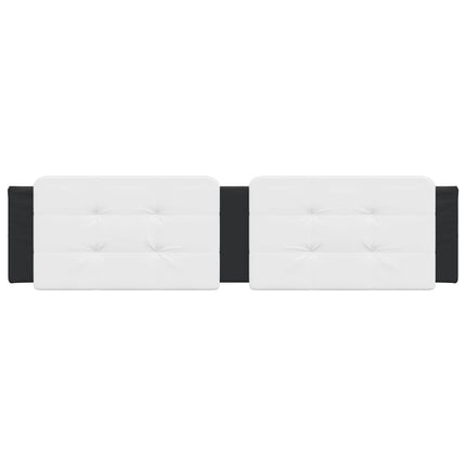 Cuscino Testiera Nero e Bianco 200 cm in Similpelle