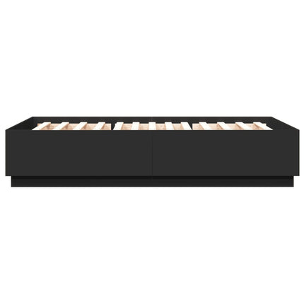Giroletto con LED senza Materasso Nero 150x200 cm