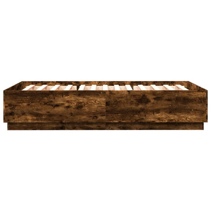 Giroletto con Luci LED Rovere Fumo 150x200 cm Legno Multistrato