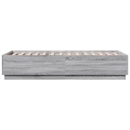 Giroletto Luci LED Grigio Sonoma 100x200cm in Legno Multistrato