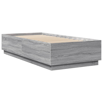 Giroletto Luci LED Grigio Sonoma 100x200cm in Legno Multistrato