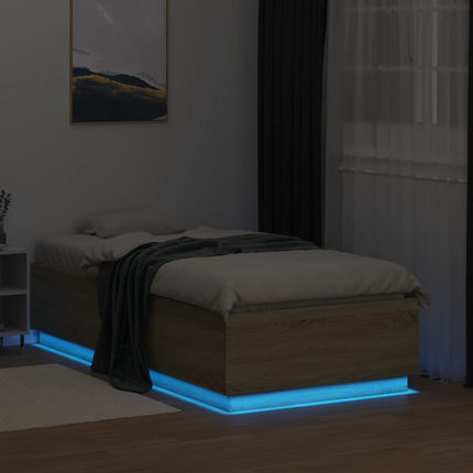Giroletto Luci LED Rovere Sonoma 75x190 cm in Legno Multistrato