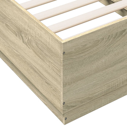 Giroletto Luci LED Rovere Sonoma 75x190 cm in Legno Multistrato