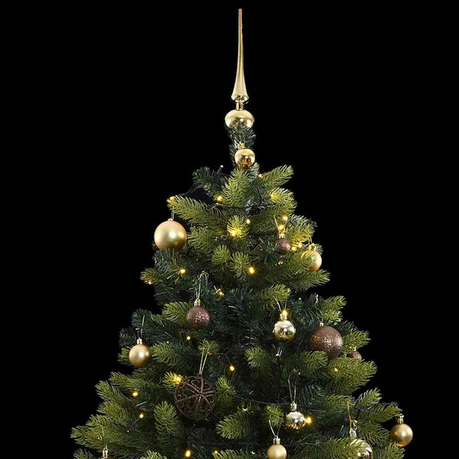 Albero Natale Incernierato con 300 LED e Palline 240 cm