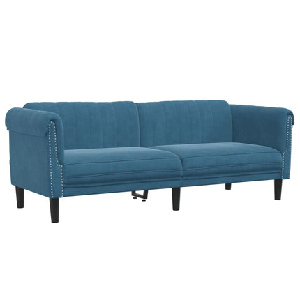 Set di Divani 2 pz Blu in Velluto