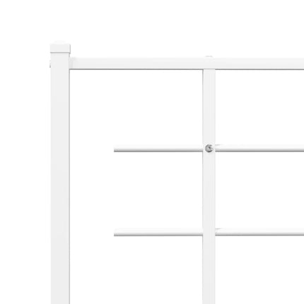 Giroletto con Testiera e Pediera Metallo Bianco 150x200 cm
