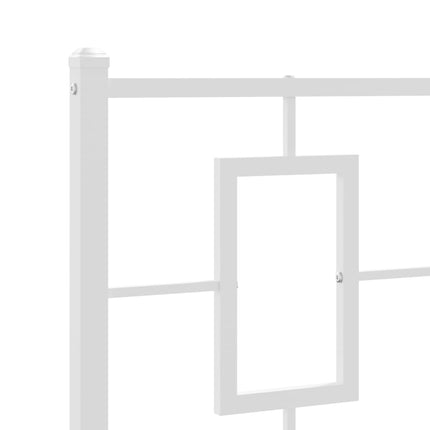 Giroletto con Testiera Metallo Bianco 90x200 cm