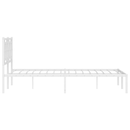 Giroletto con Testiera Metallo Bianco 135x190 cm