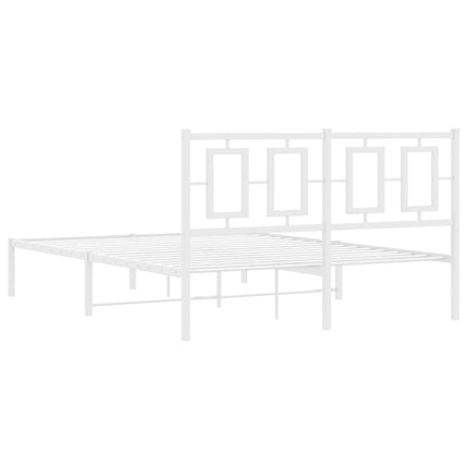 Giroletto con Testiera Metallo Bianco 135x190 cm