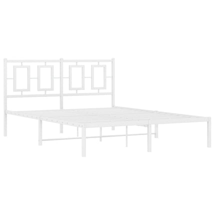 Giroletto con Testiera Metallo Bianco 140x200 cm
